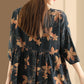 Women Summer Vintage Flower Spliced Loose Shirt
