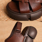 Women Summer Leather Spliced Solid Platform Sandals