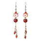 Chinese Style Long Red Tassel Stud Earrings