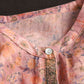 Women Summer Artsy Floral Spliced Ramie Long Shirt