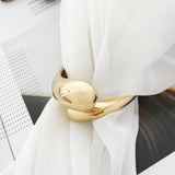 Trendy Panel Open Gold Plated Spring Bracelet