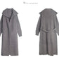 Long Style Large Size Loose Thickened Lapel Sweater Jacket