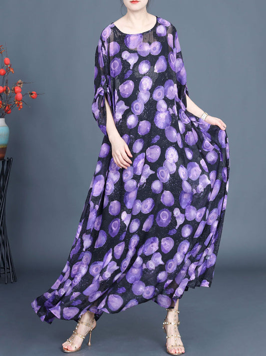 Women Summer Jacquard Loose Maxi Dress