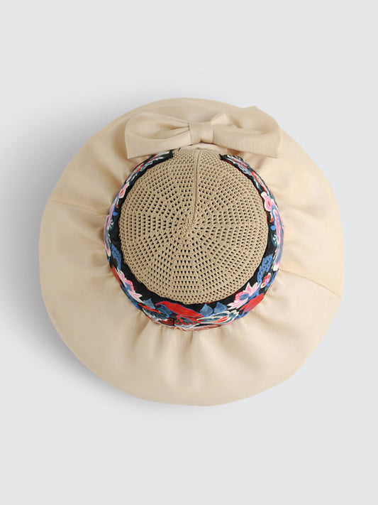 Women Ethnic Summer Embroidery Sunproof Hat