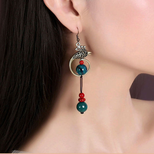 Long Tassel Retro Ethnic Style Palace Style Earrings