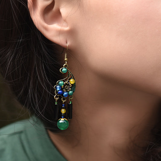 Ethnic Style Creative Agate Cashew Earrings