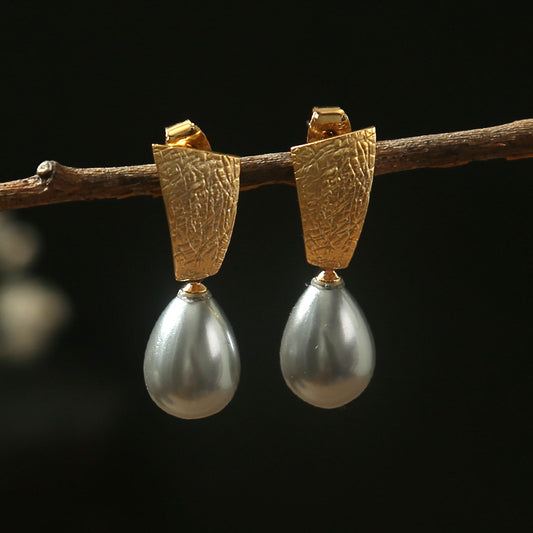 Boucles d'oreilles géométriques en perles simples