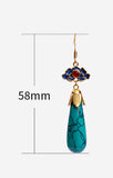 Vintage Literary Imitation Turquoise Antique Earrings