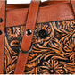 Vintage Top Layer Cowhide Vegetable Tanned Leather Hand Carved Bag