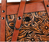 Vintage Top Layer Cowhide Vegetable Tanned Leather Hand Carved Bag