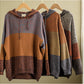 Stylish Hooded Vintage Jacquard Knitted Sweater
