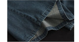 Vintage Baggy Slim Button-Knead Wash Denim Wide-Leg Pants