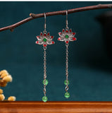 Niche Design Fresh Glass Tassel Earrings