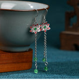 Niche Design Fresh Glass Tassel Earrings