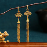 Chinese Style Long Tassel Personalized Earrings
