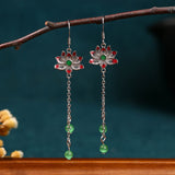 Niche Design Fresh Glass Tassel Earrings