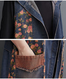 Retro Large Size Casual Loose Mid-Length Denim Jacket