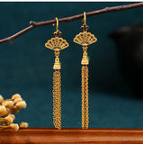 Chinese Style Long Tassel Personalized Earrings