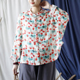 Vintage Literary Ramie Hand Buttoned Long-Sleeved Loose Shirt