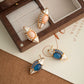 High-End Fashion Temperament Dripping Oil Oval Earrings