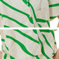 Loose Slim Striped Irregular Hem Short-Sleeved Shirt