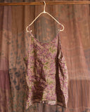 Printed Ramie Outerwear With Suspenders Loose Literary Retro Vest