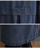 Retro Large Size Casual Loose Mid-Length Denim Jacket