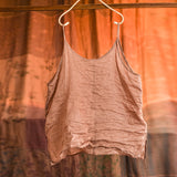 Ramie Camisole Literary Retro Loose Plus Size Top