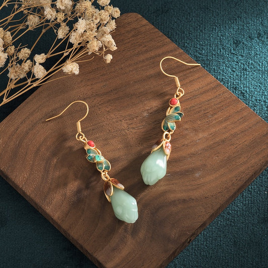 Boucles d'oreilles de style antique, design de niche rétro