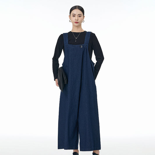 Fashion Large Size Loose Jumpsuit Denim Overalls