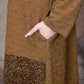 Robe longue en patchwork ample à col rond de style vintage