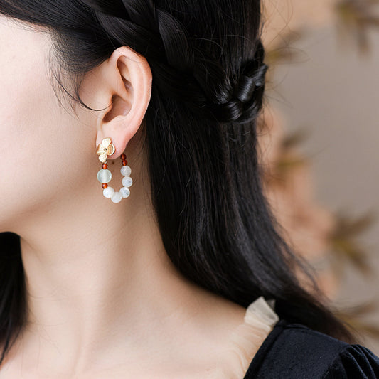 Boucles d'oreilles en perles personnalisées rétro