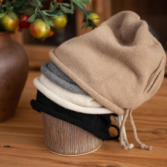 Chapeau à cordon de serrage à la mode avec chapeau en laine à lacets
