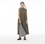 Plus-Size Baggy Slimming Cotton Linen Sleeveless Dress
