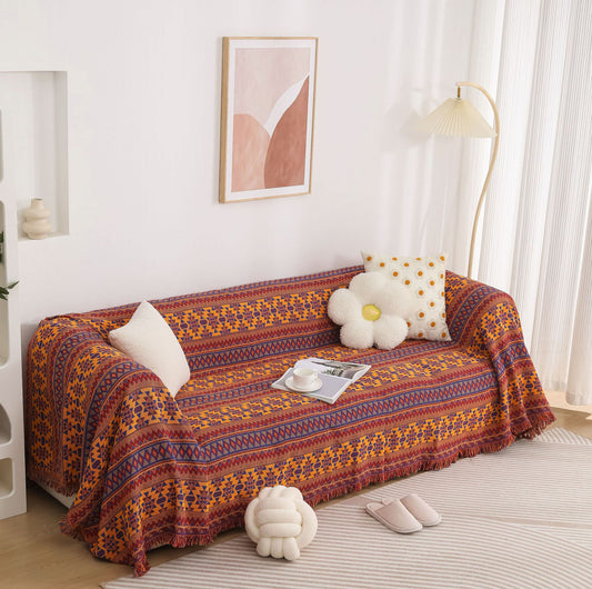 Ethnic Geometric Fashion Double-Sided Throw Blanket