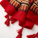 Artistic Print National Style Four Seasons Scarf
