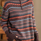 Stylish Heavy Jacquard Wool Blend Sweater