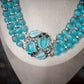 Vintage Blue Opal Light Luxury Multilayer Necklace