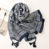 Artistic Print National Style Four Seasons Scarf