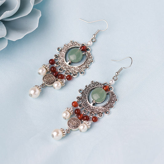 Retro Ethnic Style Long Flowing Bohemian Style High-End Earrings