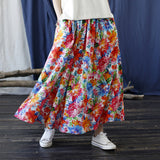 Original Linen Multicolored All-Match Skirt