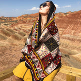 Cotton And Linen Shawl Sunscreen Large Cape Scarf