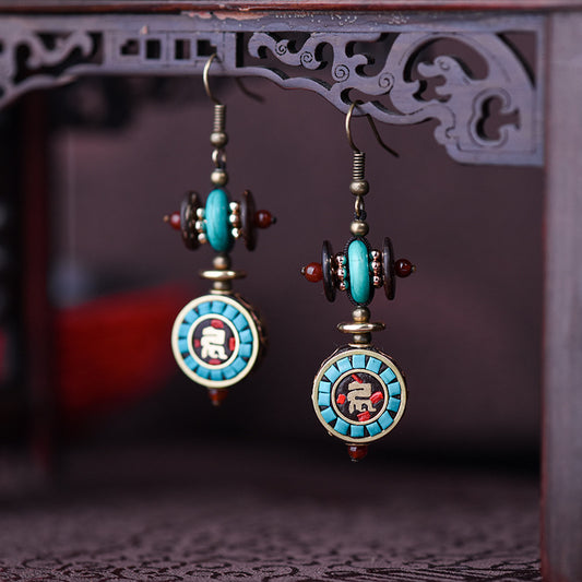 Vintage Niche Design Nepalese Exotic Earrings