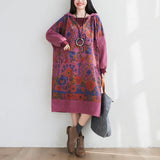 Literary Stitching Hooded Plus Size Slimming Dress