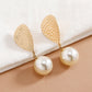 Temperament Water Drop Pearl Pendant Earrings