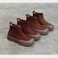 Vintage Art Cowhide Soft Leather Boots