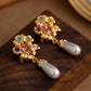 Retro Niche Design Personality Palace Style All Matching Earrings