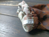 Cotton And Linen Printed Baggy And Slim Vintage Shirt With Stand Collar