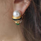 Boucles d'oreilles rétro de haute qualité, ensemble de diamants exagérés de personnalité, Style Court