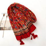 Artistic Print National Style Four Seasons Scarf